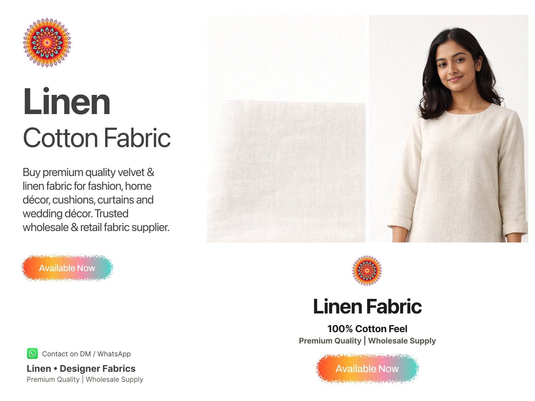 White Linen Fabric: Best Summer Fabric for Kurti, Shirt & Ethnic Wear