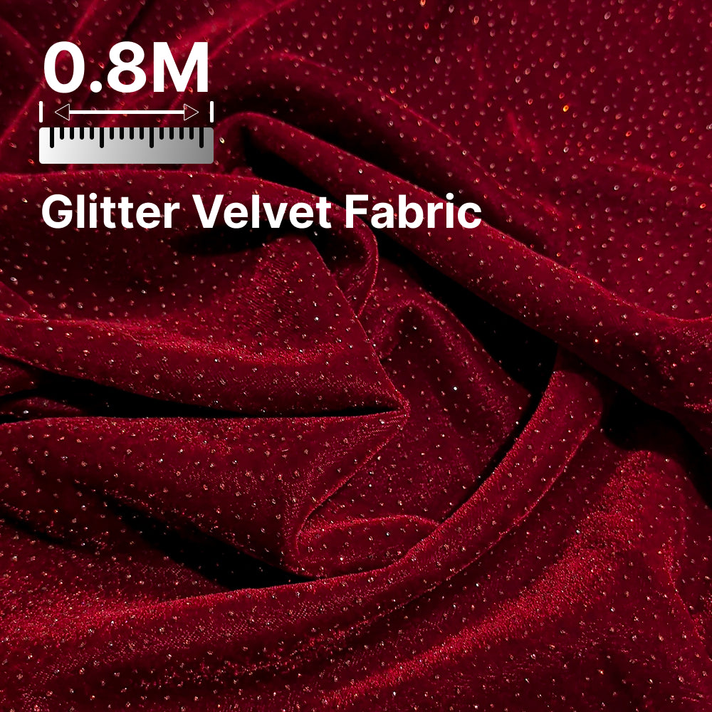 Premium Sparkle Velvet Fabric for Blouse, Lehenga, Gown & Party Wear | 44 Inch Width | 200–220 GSM | Multiple Colors Available