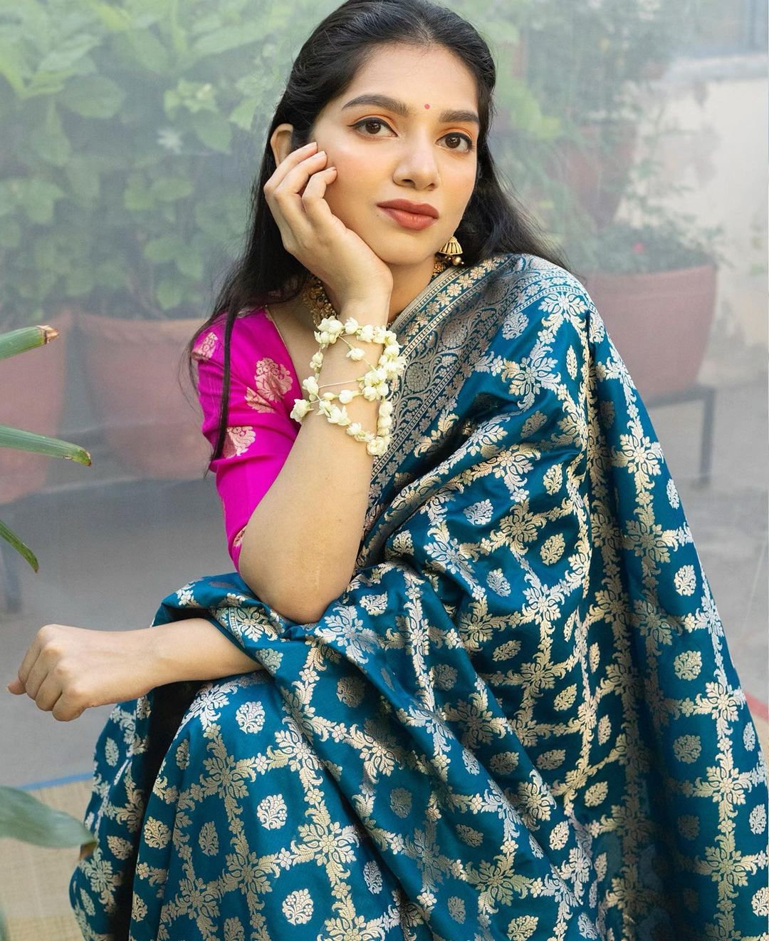 Banarasi Soft Silk Saree with Brocade & Designer Pallu – Colour 1