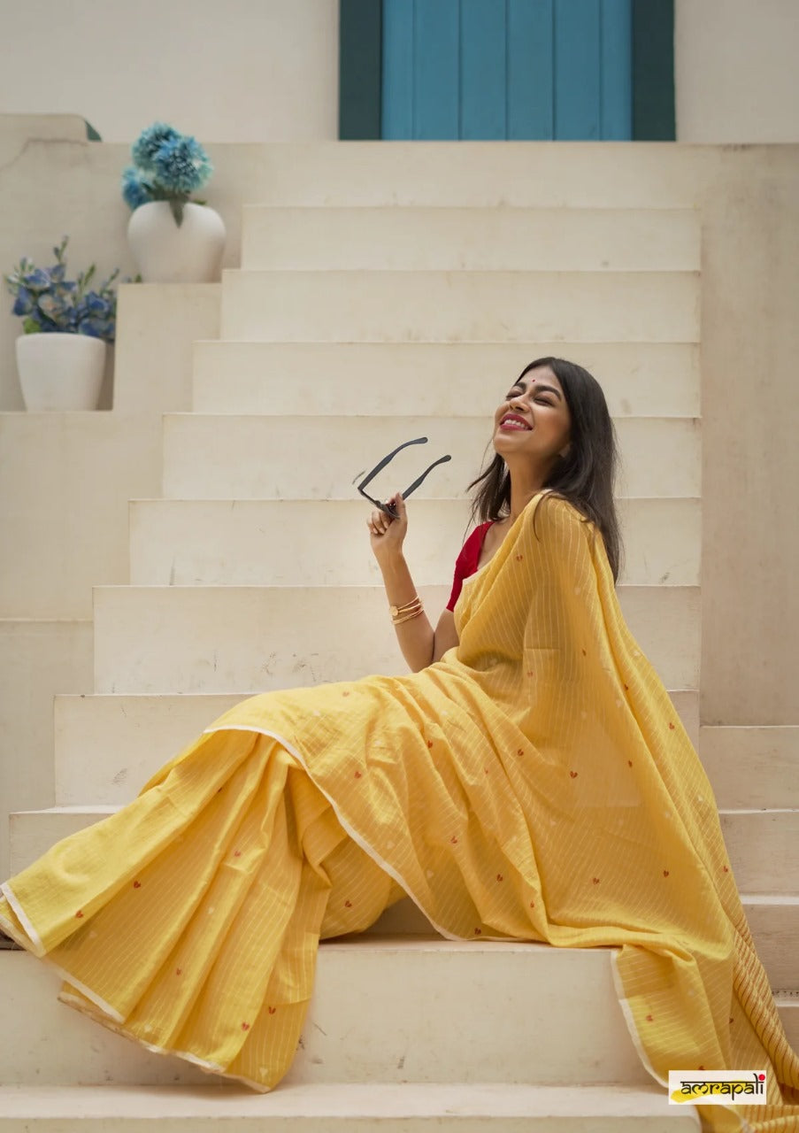 Soft Linen Cotton Silk Saree – Trendy & Grand Celebration Collection