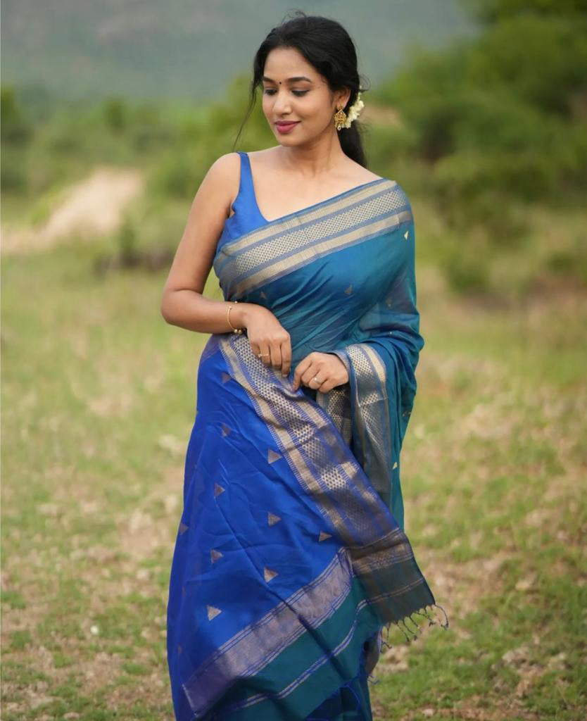 Red Traditional Kanjivaram Silk Saree with Double Zari Borders