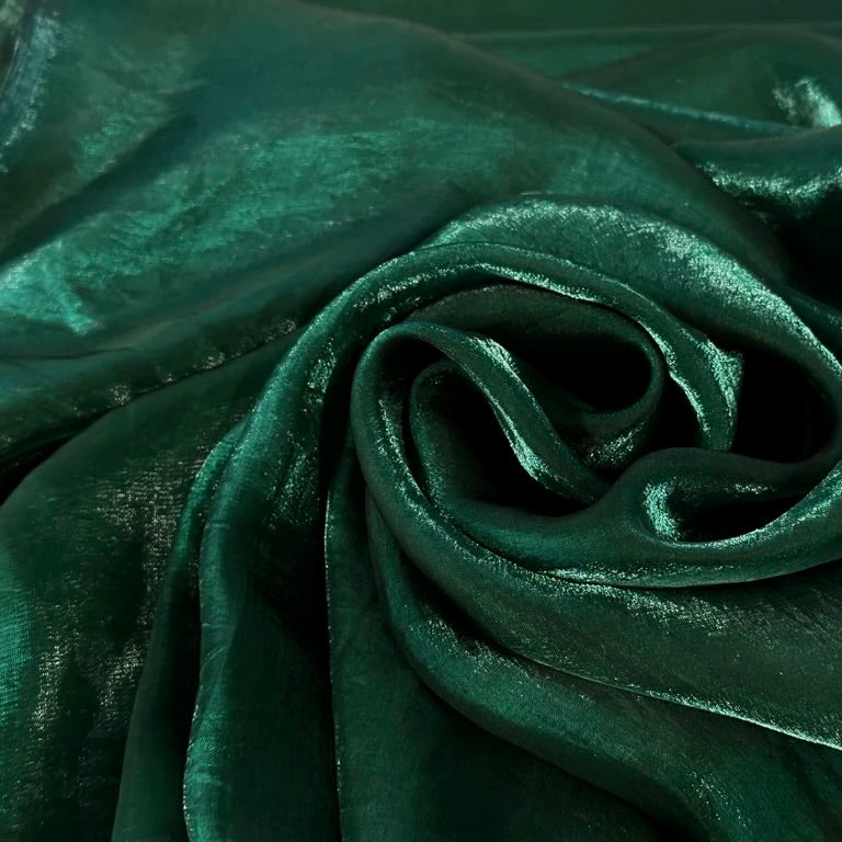 Bottle Green Fandi Fabric – Soft Lightweight Plain Fabric for Kurti, Gown & Designer Dresses