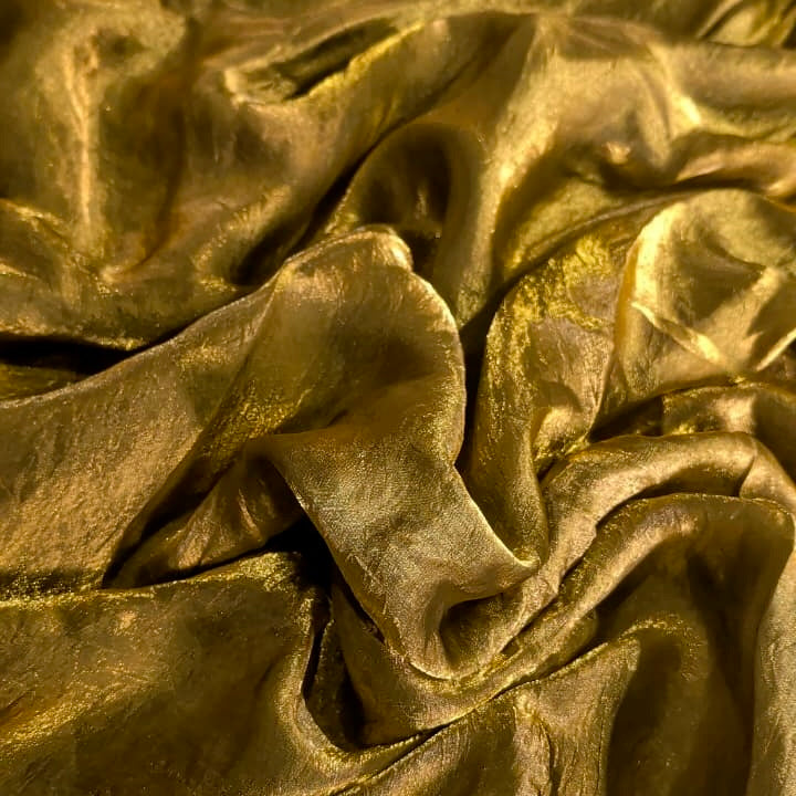 Bronze Gold Fandi Fabric – Soft Lightweight Plain Fabric for Kurti, Gown & Designer Dresses