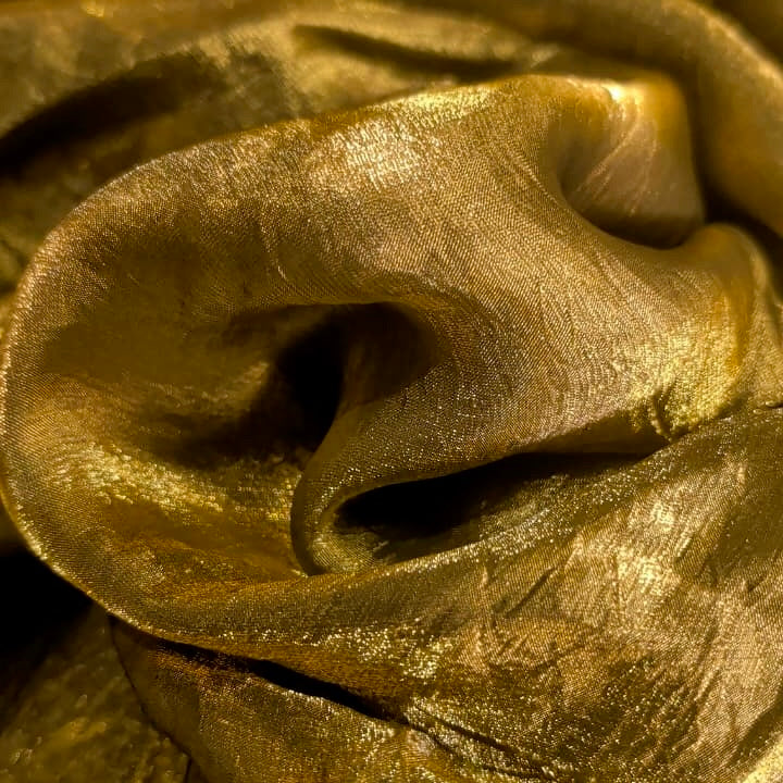 Bronze Gold Fandi Fabric – Soft Lightweight Plain Fabric for Kurti, Gown & Designer Dresses