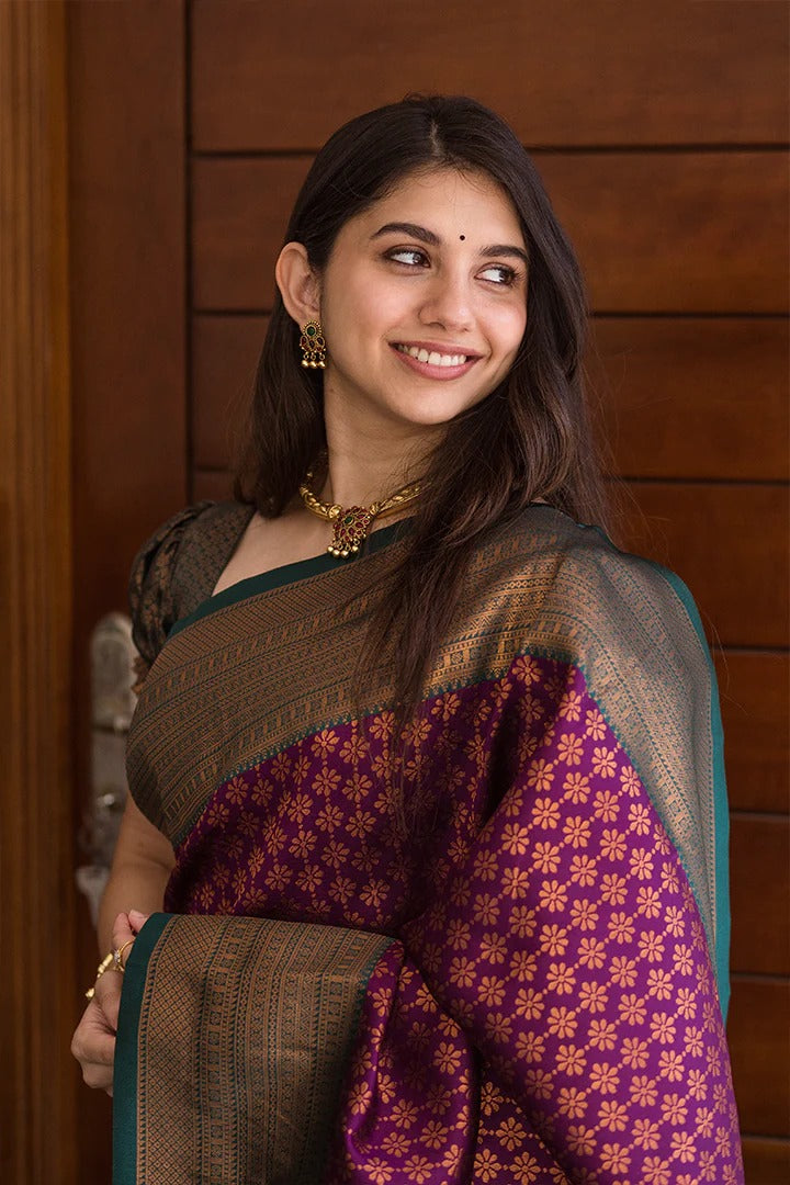 Royal Radiance Banarasi Soft Silk Saree Gold Zari