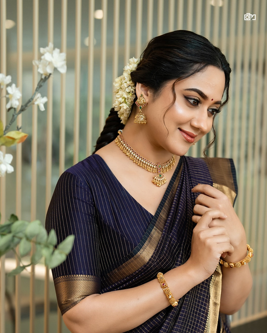 Radiant Simplicity Banarasi Soft Silk Saree Copper Zari