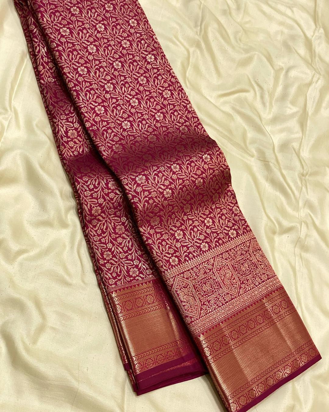 Banarasi Soft Silk Saree Colour 2 with Gold Zari Weaving by DCPL
