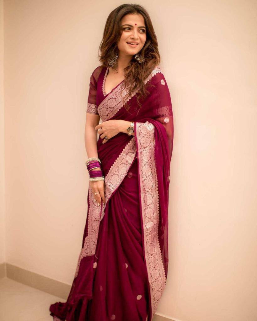 New Design Soft Linen Cotton Silk Saree | Rich Jacquard Weaving with Elegant Pallu | Shade 7 | 469GM