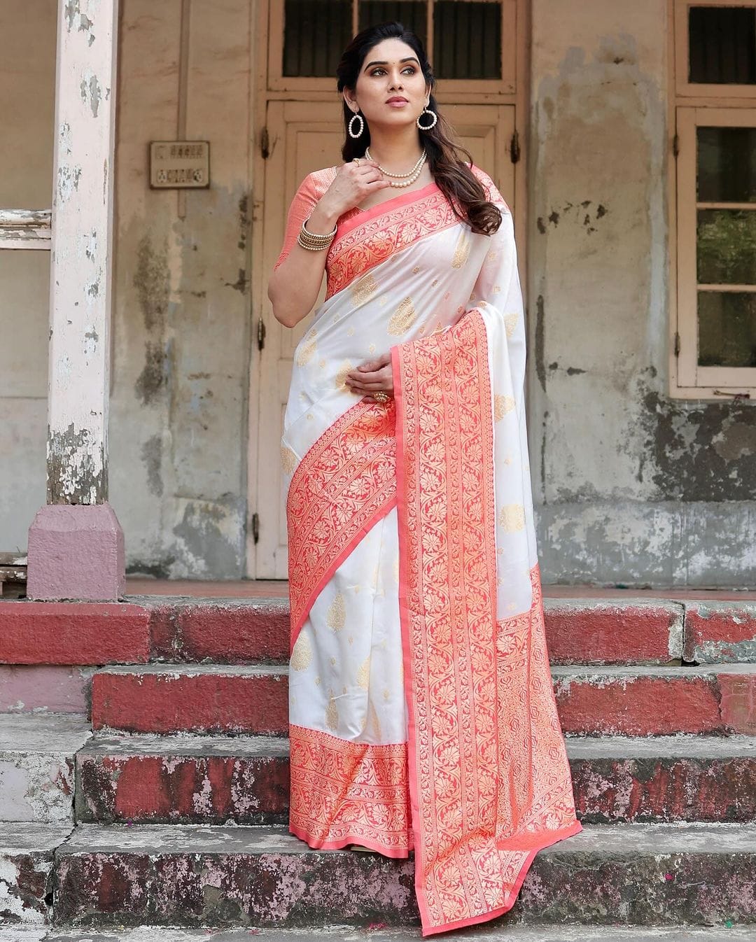 Graceful Kanjivaram Silk Saree by Weave