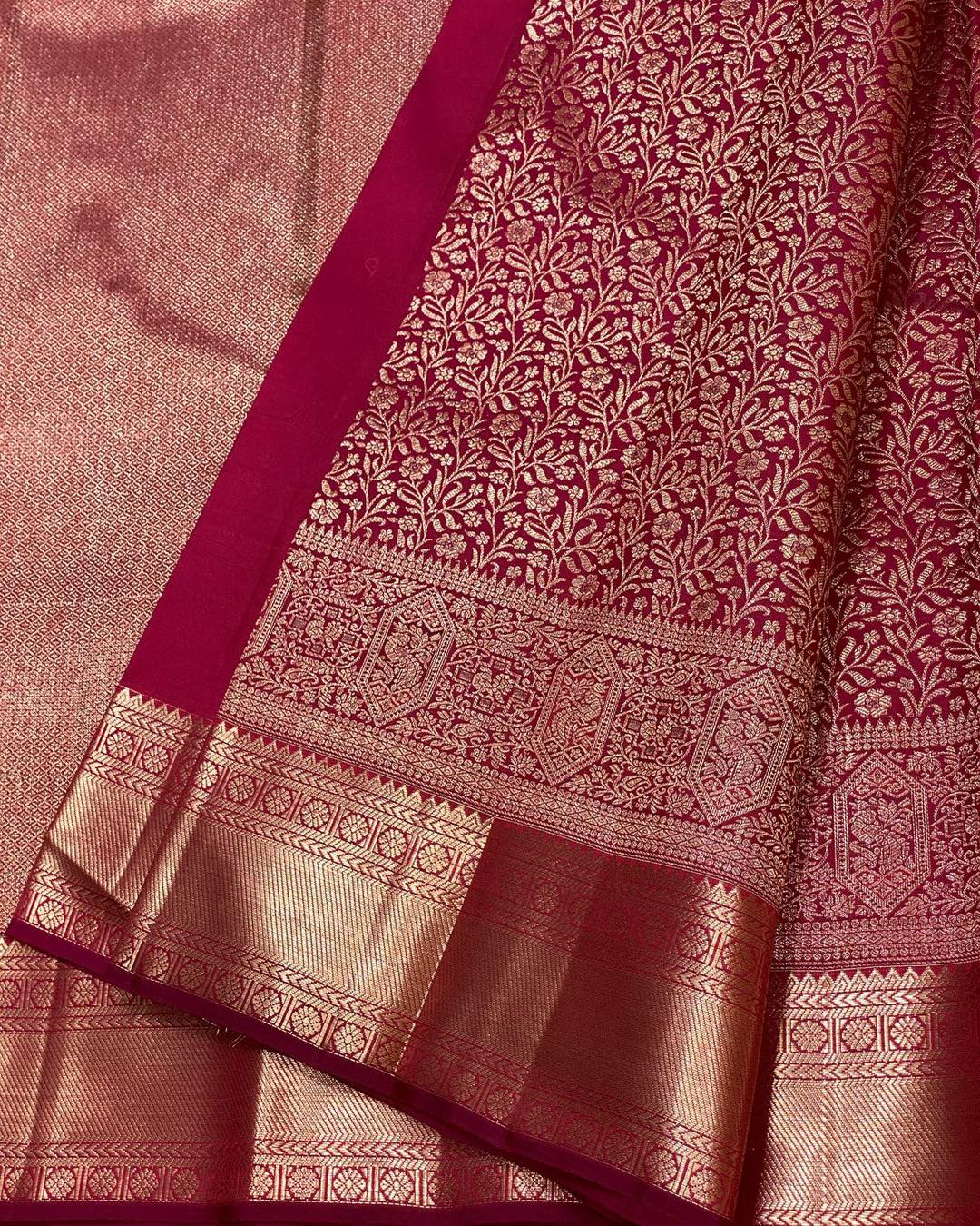 Banarasi Soft Silk Saree Colour 2 with Gold Zari Weaving by DCPL