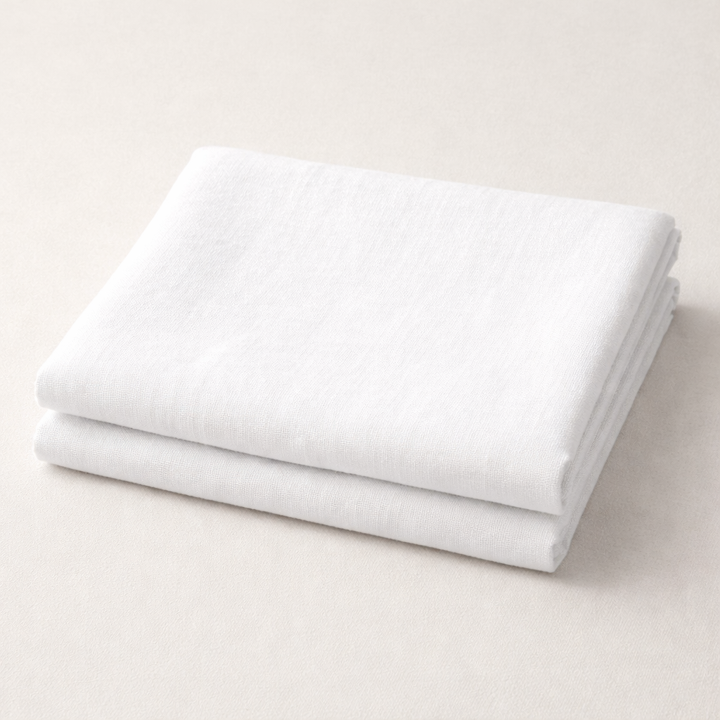 White Linen Fabric – 5 Meter Premium Breathable Linen for Kurti, Saree & Suit