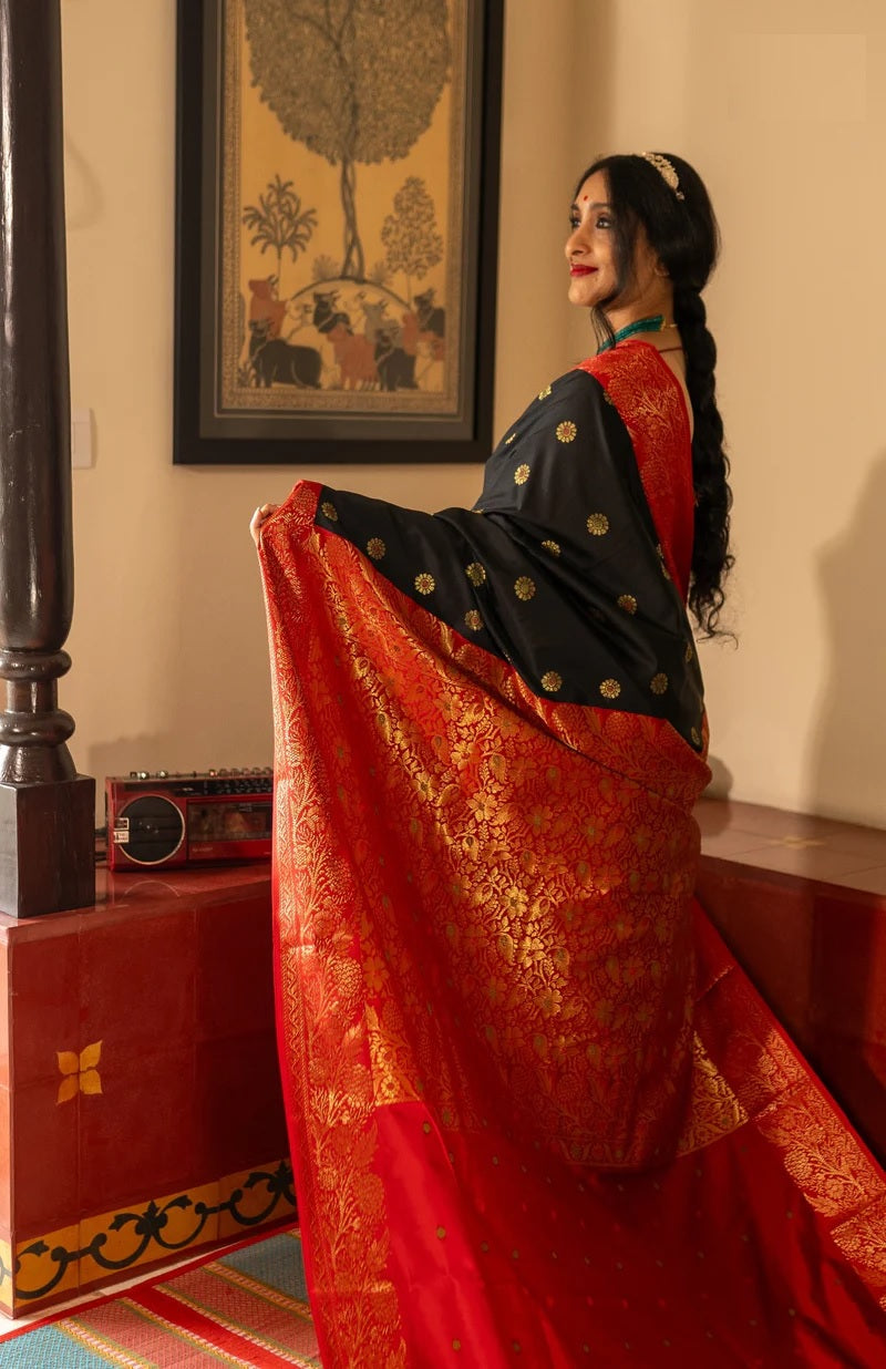 Majestic Weave Banarasi Soft Silk Saree Gold Zari
