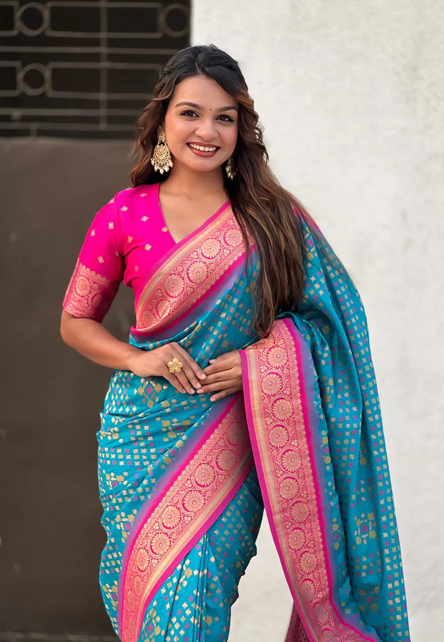 Banarasi Soft Silk Saree with Gold Zari Weaving – DCPL Original