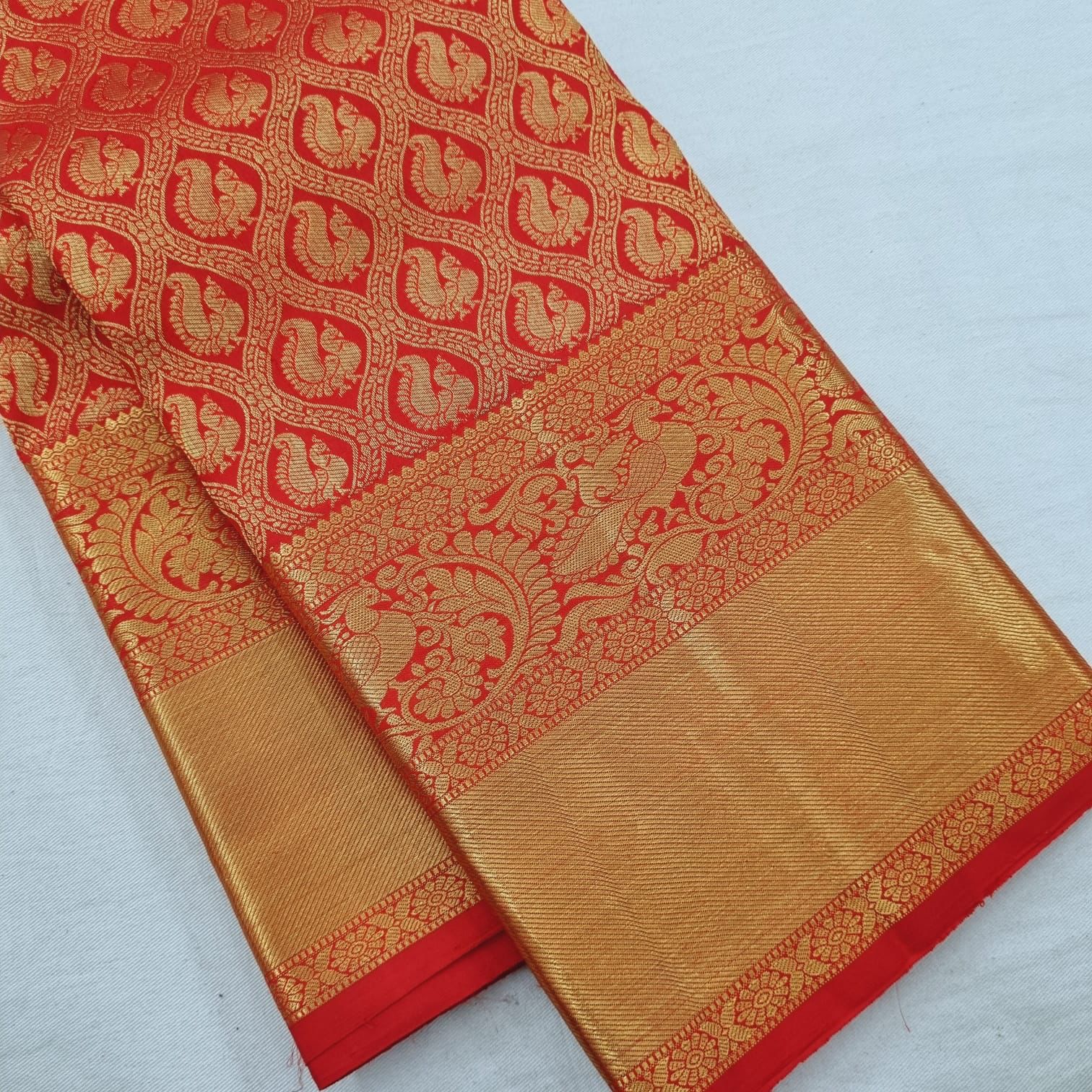 Banarasi Silk Saree with Gold Zari – Classic Red
