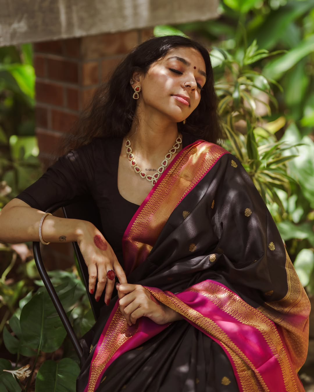 Radiant Grace Banarasi Soft Silk Saree with Gold Zari