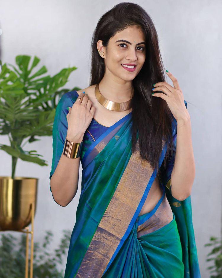 Banarasi Soft Silk Saree – Shade 1, 500GM with Zari Work