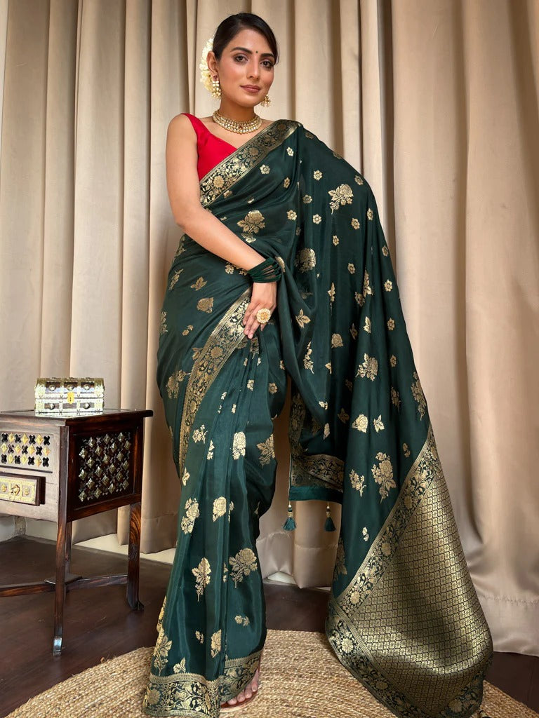 Banarasi silk saree with gold zari – Colour 5