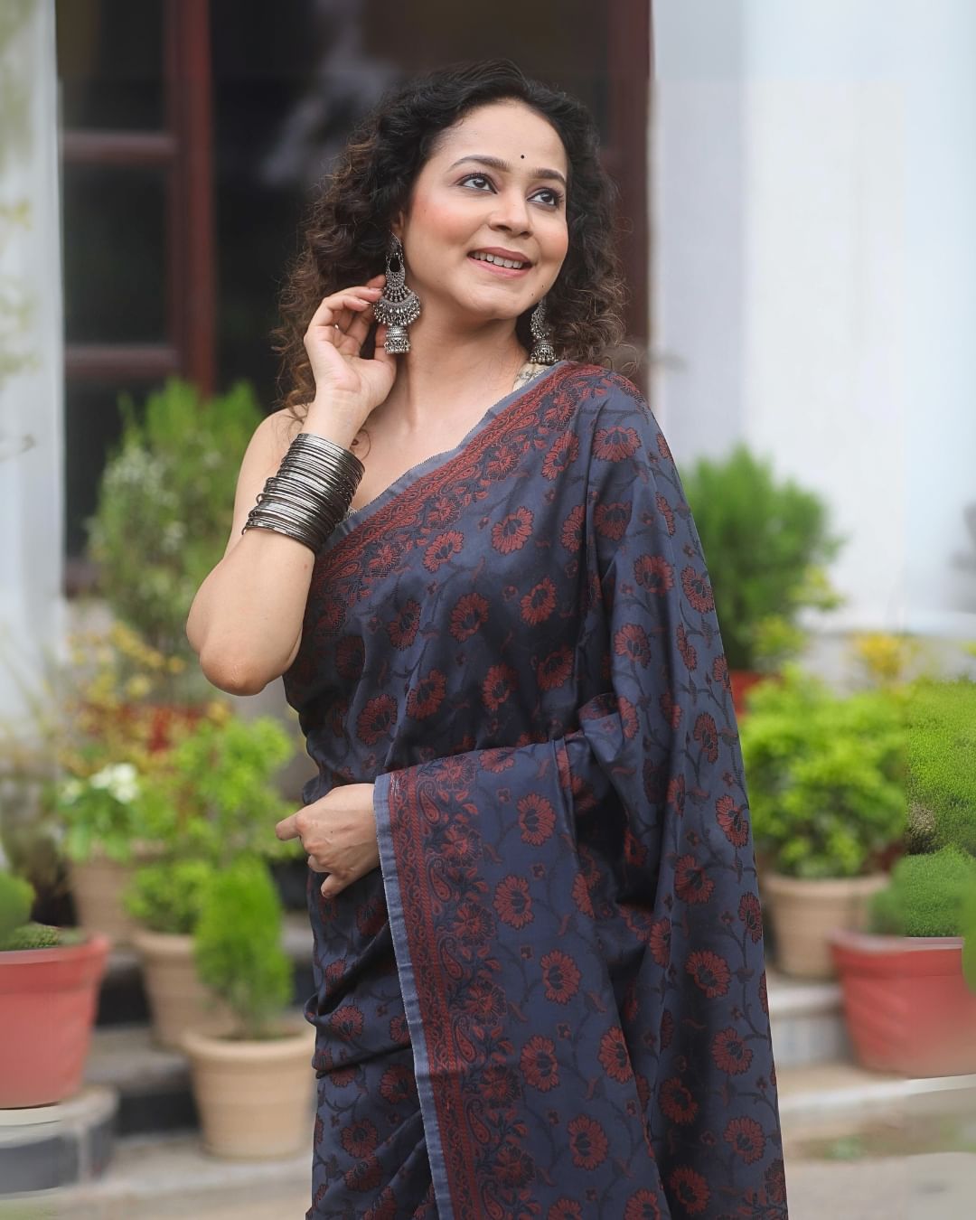 Copper Charm Banarasi Soft Silk Saree with Copper Zari Weaving – Colour 1