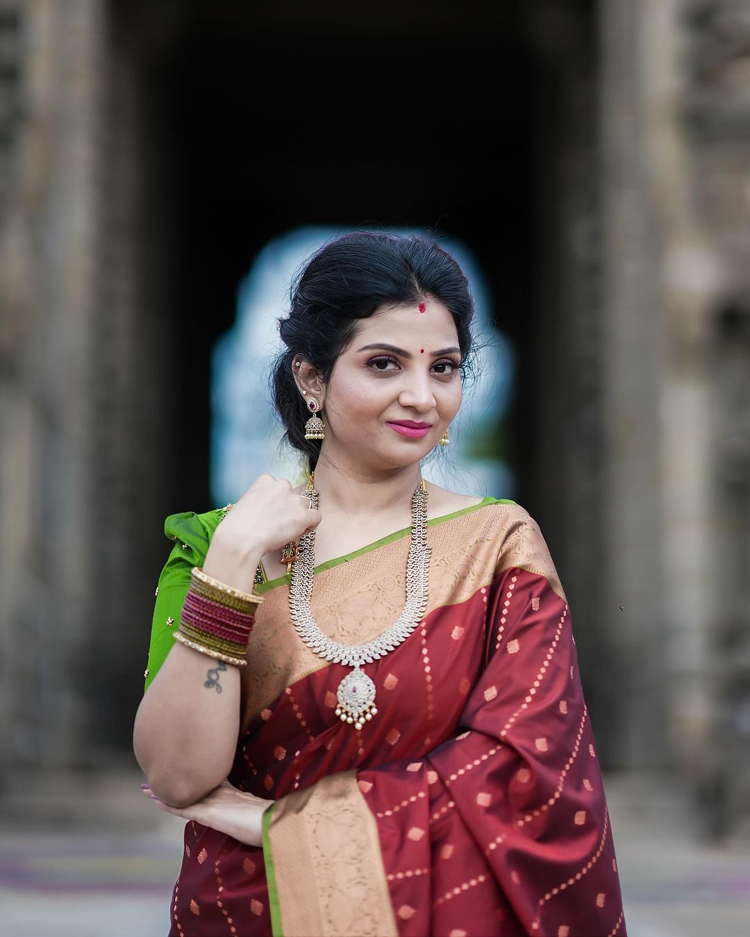 Golden Aura Banarasi Soft Silk Saree by Weave Store
