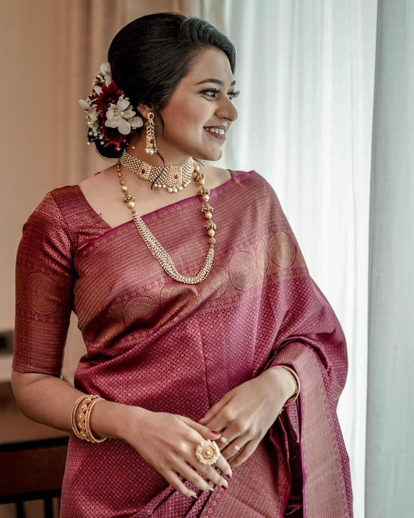 Banarasi Silk Wedding Saree – Shade 1, 586GM