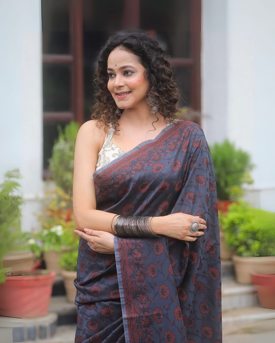 Copper Charm Banarasi Soft Silk Saree by DCPL
