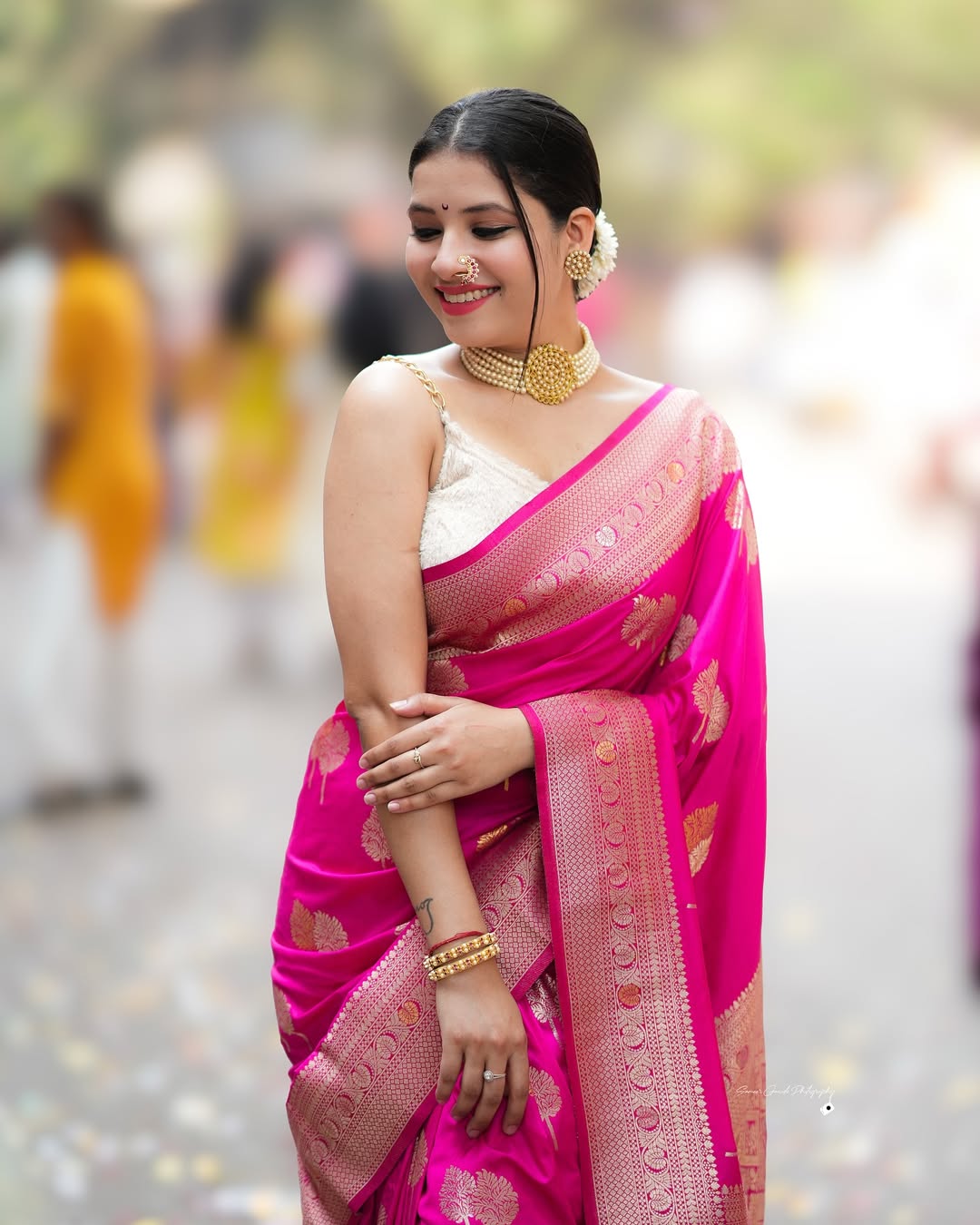 Ethereal Essence Banarasi Soft Silk Saree Gold Zari