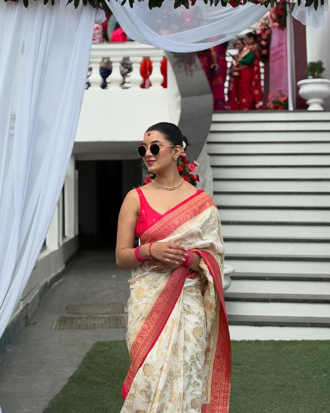 Eternal Grace Banarasi Soft Silk Saree with Gold Zari