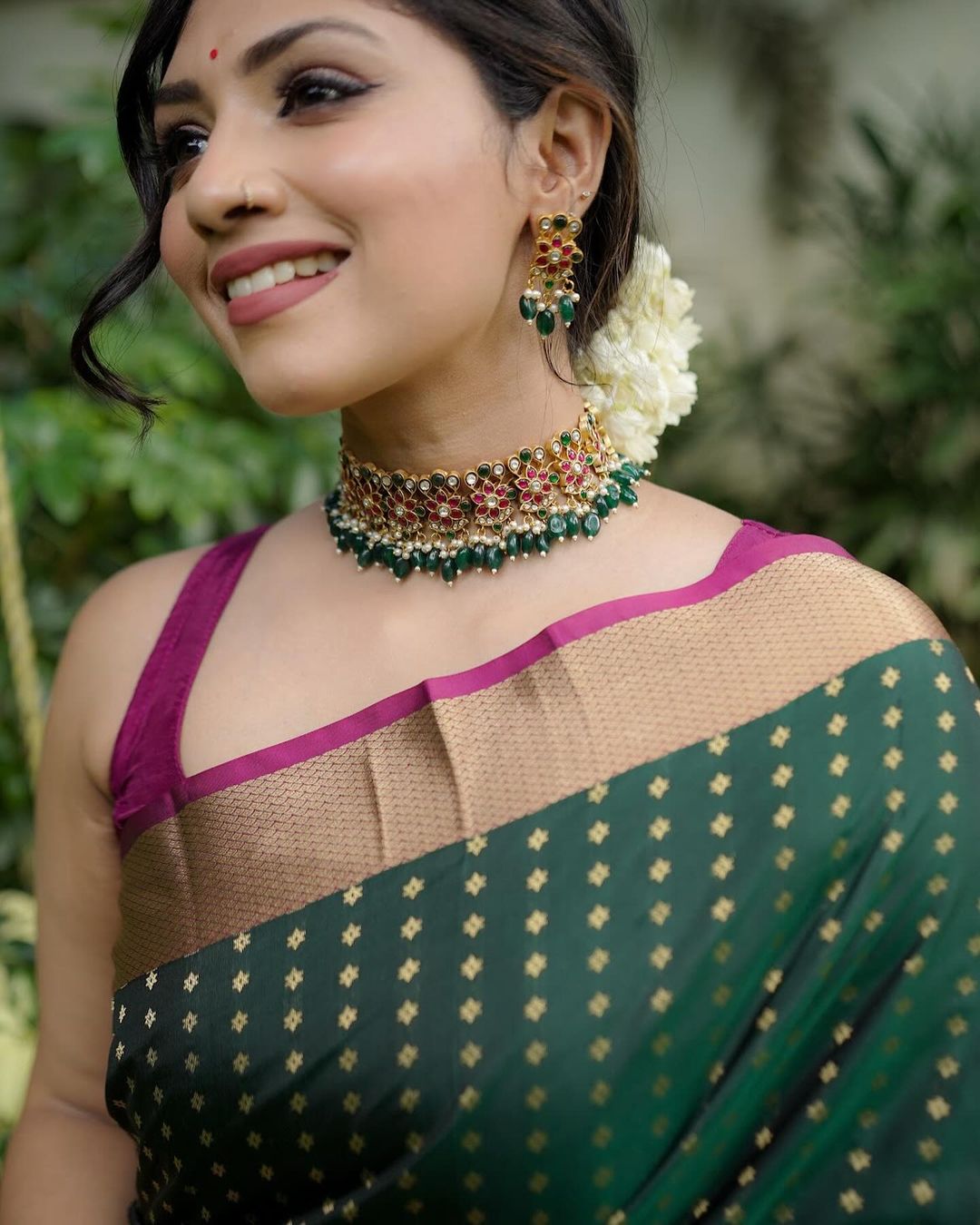 Regal Radiance Banarasi Soft Silk Saree with Antique Zari