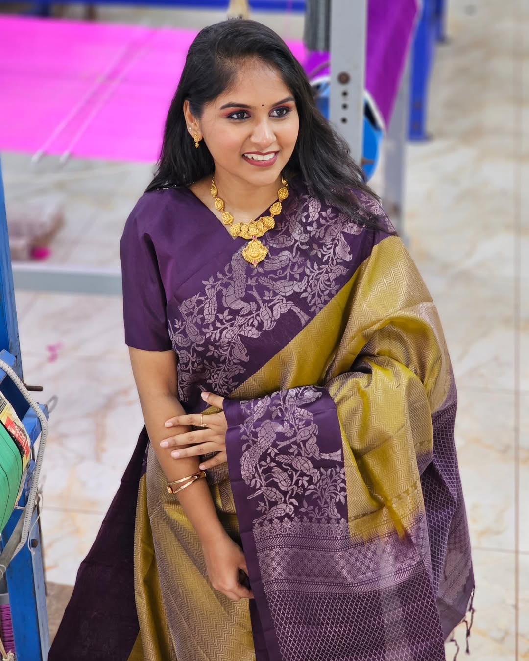 Banarasi Soft Silk Saree Colour 1 with Gold Zari Weaving by DCPL