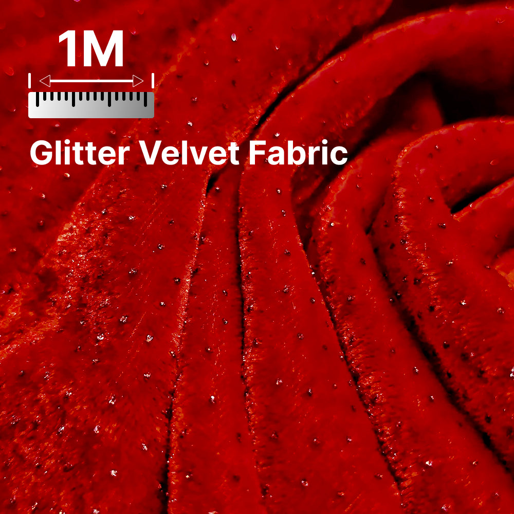 Premium Sparkle Velvet Fabric for Blouse, Lehenga, Gown & Party Wear | 44 Inch Width | 200–220 GSM | Multiple Colors Available