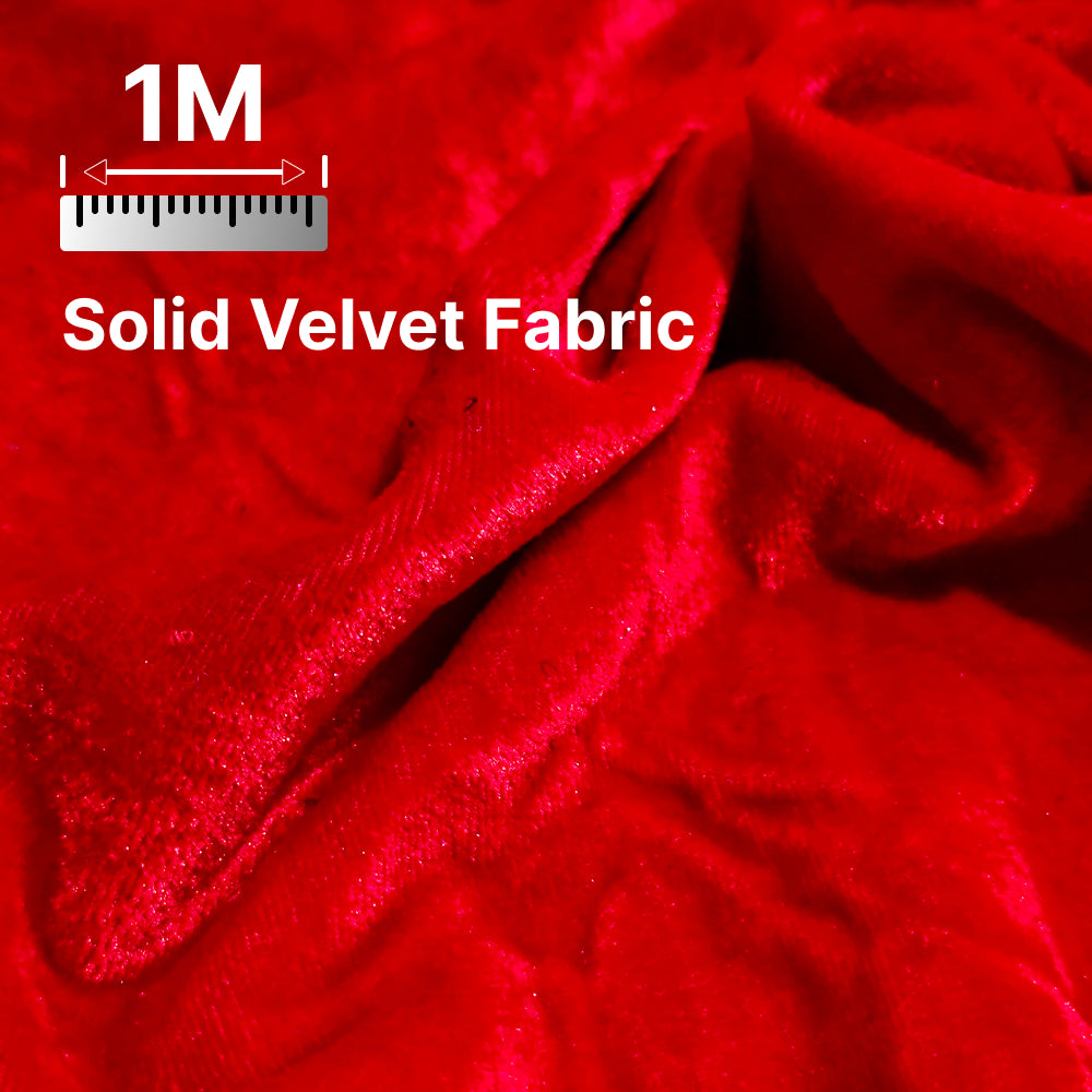 Premium Solid Velvet Fabric for Blouse, Lehenga, Gown, Kurti & Home Decor | 44 Inch Width | 200–220 GSM | Multiple Colors Available