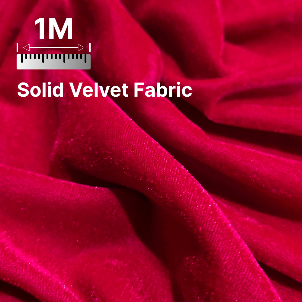 Premium Solid Velvet Fabric for Blouse, Lehenga, Gown, Kurti & Home Decor | 44 Inch Width | 200–220 GSM | Multiple Colors Available