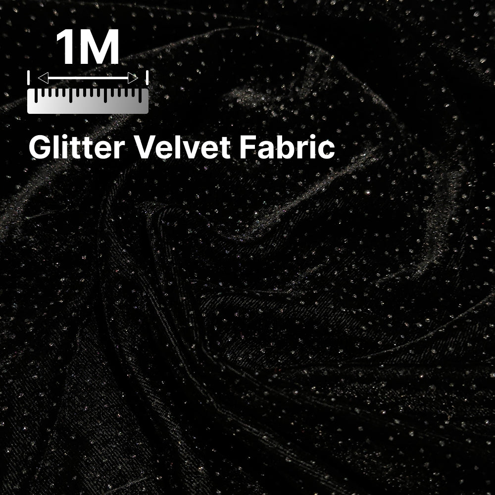 Premium Sparkle Velvet Fabric for Blouse, Lehenga, Gown & Party Wear | 44 Inch Width | 200–220 GSM | Multiple Colors Available