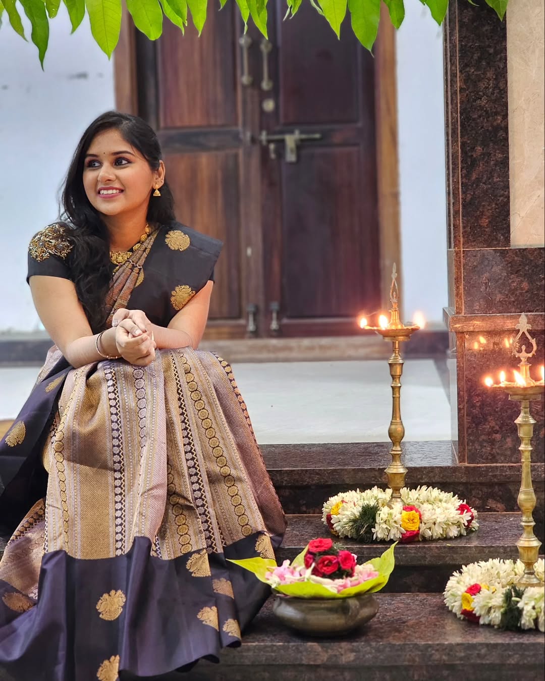 Banarasi Soft Silk Saree with Copper Zari
