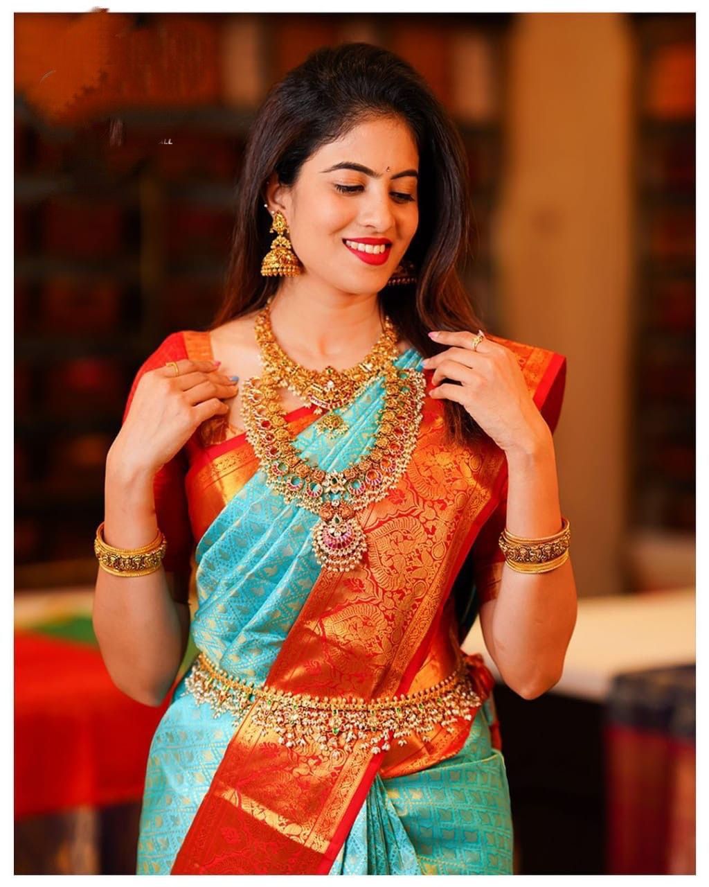 DCPL Banarasi Soft Silk Saree Colour 1 – Radiant Charm Collection