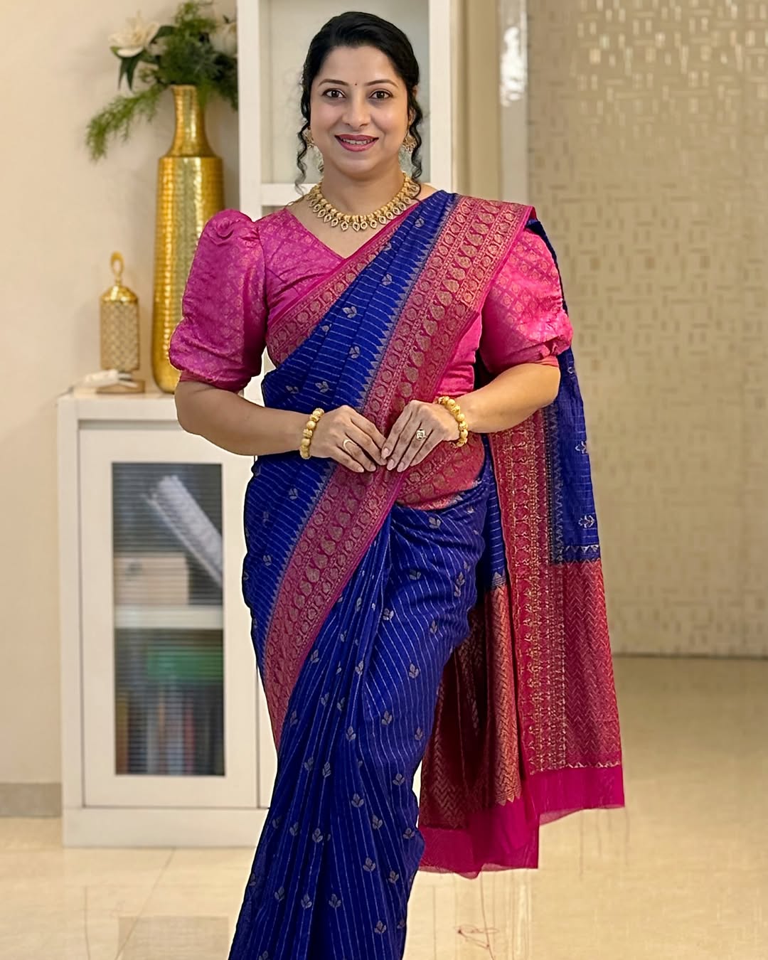 Banarasi Soft Silk Saree Multicolor (9 Shades) with Rich Zari Woven Design