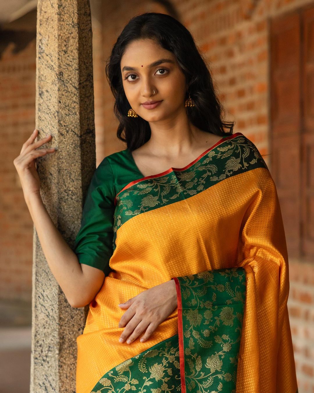 Imperial Grace Banarasi Soft Silk Saree Gold Zari