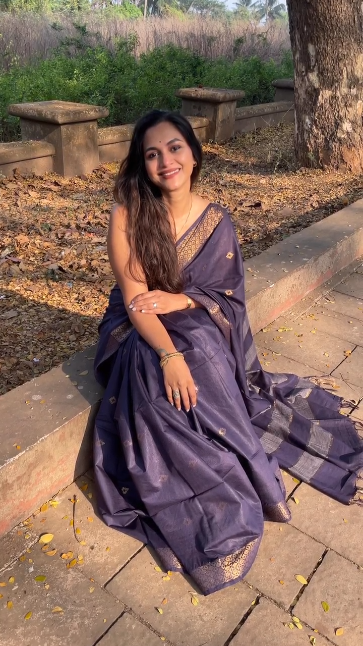 Banarasi Soft Silk Saree with Intricate Brocade – Colour 1