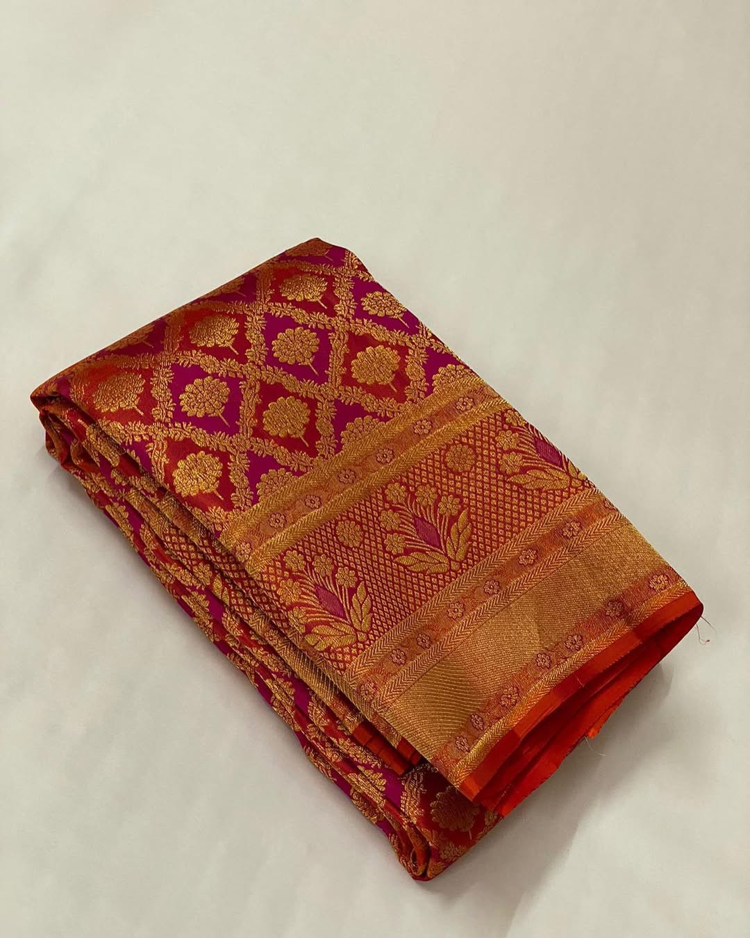 Serene Charm Banarasi Soft Silk Saree with Gold Zari