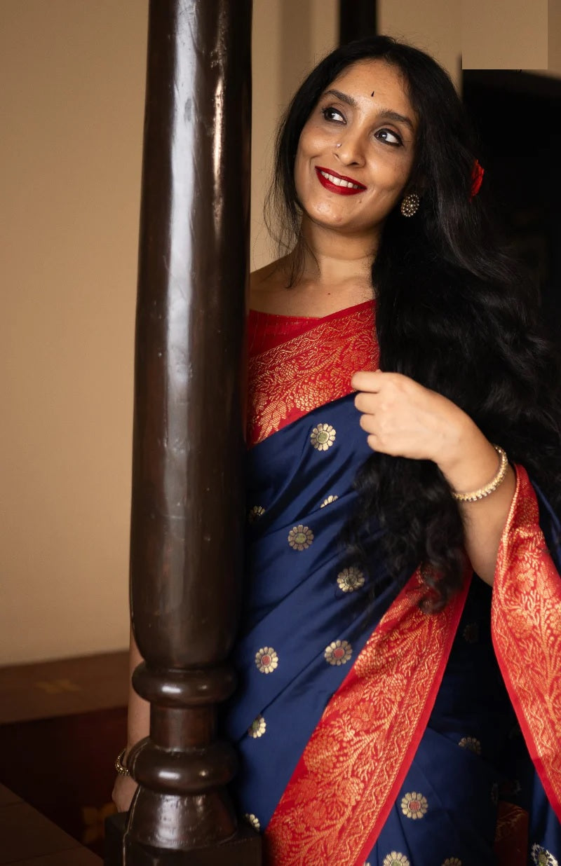 Majestic Weave Banarasi Soft Silk Saree Gold Zari