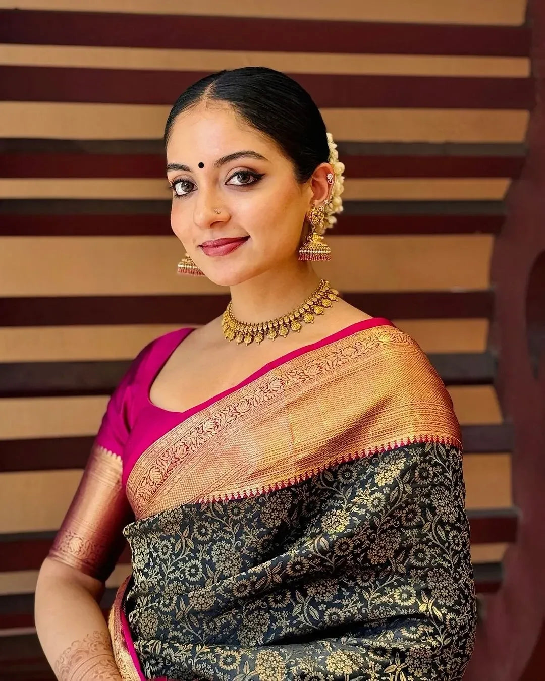 Radiant Majesty Banarasi Soft Silk Saree with Gold Zari