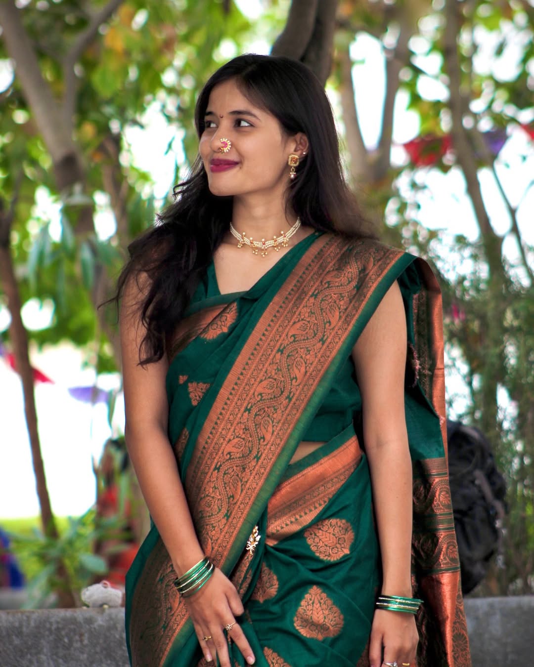 Elegant Banarasi Soft Silk Saree – Colour 1