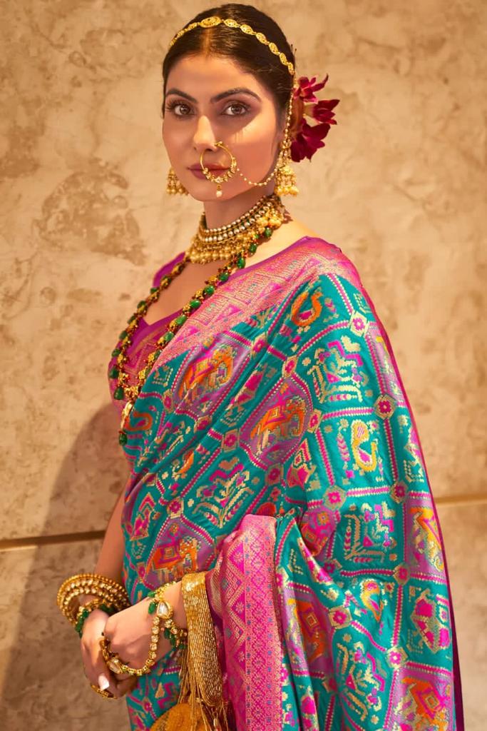 Luxurious Banarasi Soft Silk Wedding Saree – Colour 6