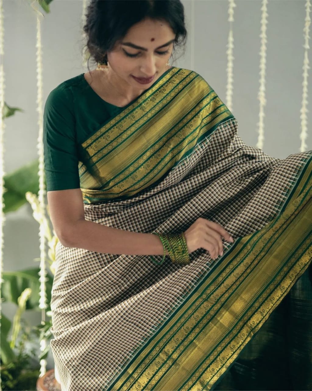 Royal Luxe Banarasi silk saree with gold zari