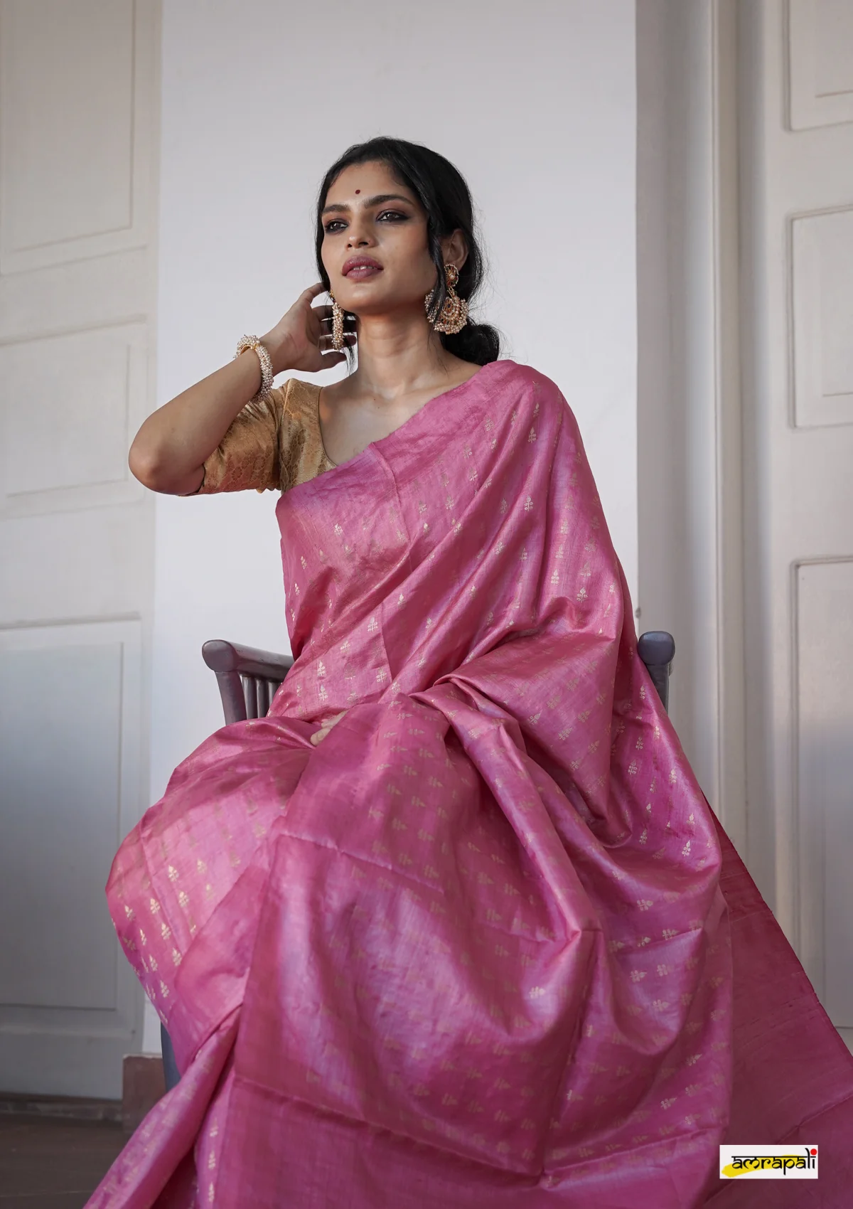Banarasi Soft Silk Saree with Gold Zari Weaving – DCPL Collection