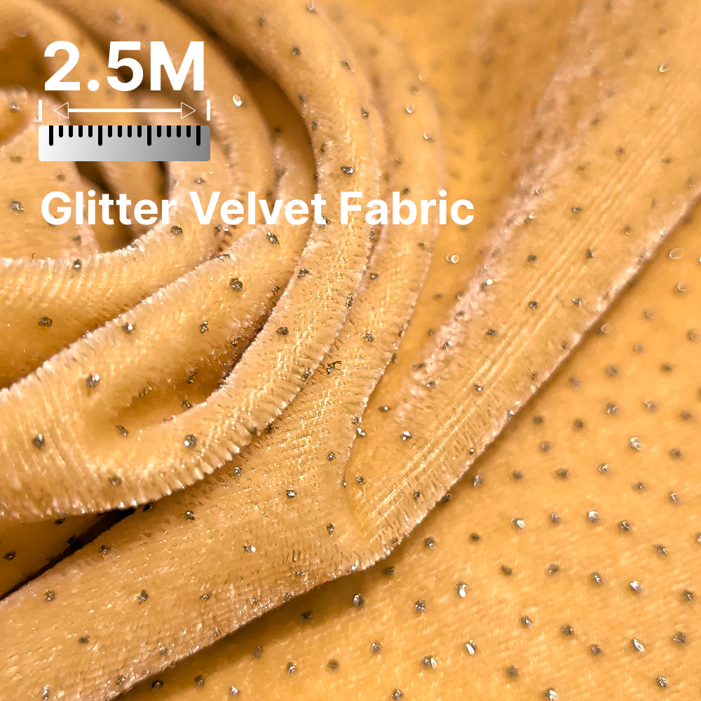 Premium Sparkle Velvet Fabric for Blouse, Lehenga, Gown & Party Wear | 44 Inch Width | 200–220 GSM | Multiple Colors Available