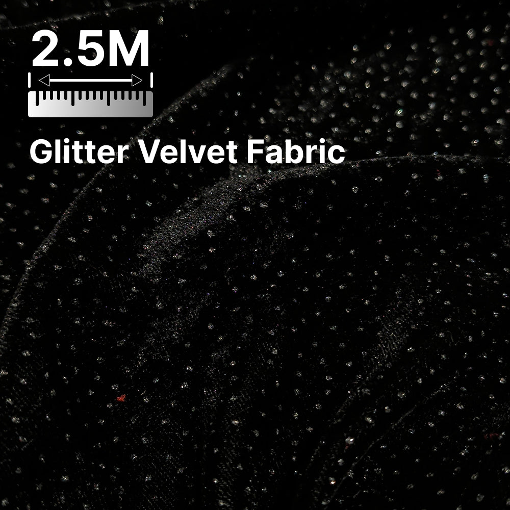Premium Sparkle Velvet Fabric for Blouse, Lehenga, Gown & Party Wear | 44 Inch Width | 200–220 GSM | Multiple Colors Available