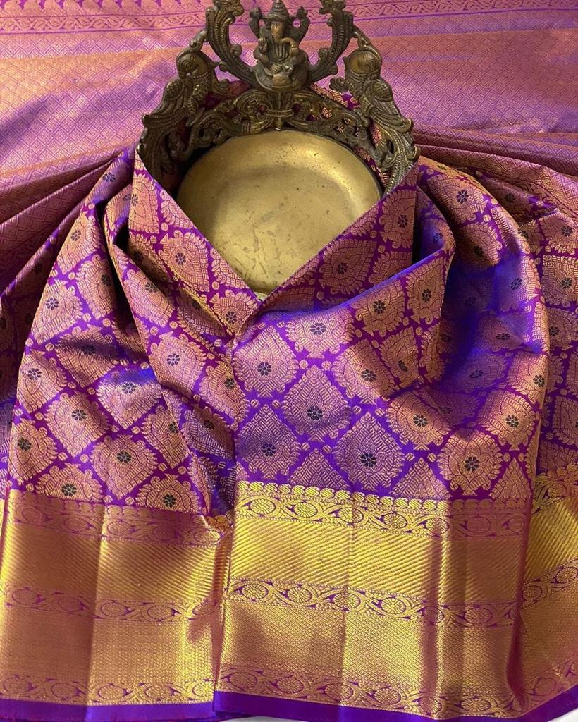 Traditional Banarasi Silk Saree with Zari Jacquard Weave