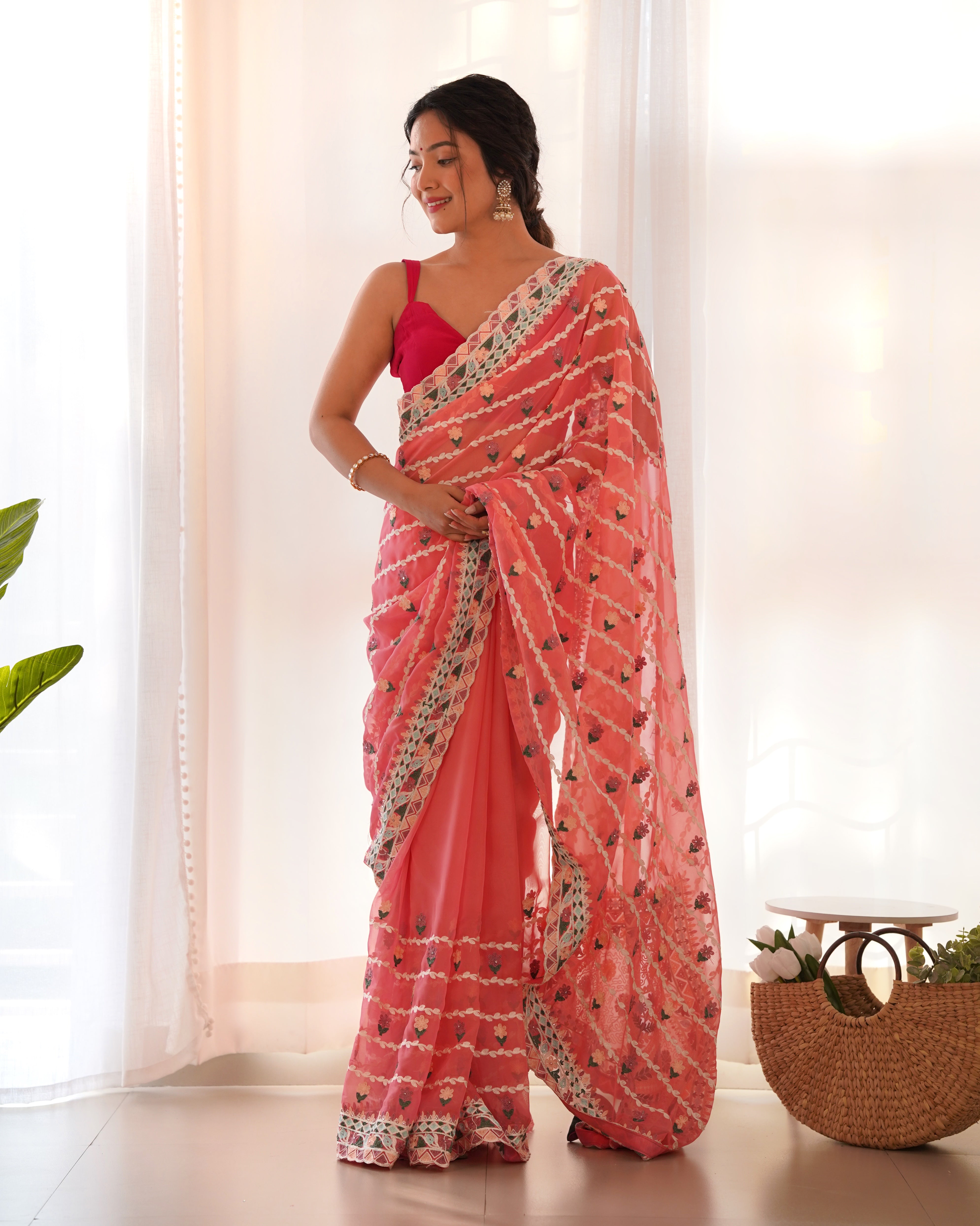 heavy butterfly net saree with designer aari embroidery stone work rich pallu