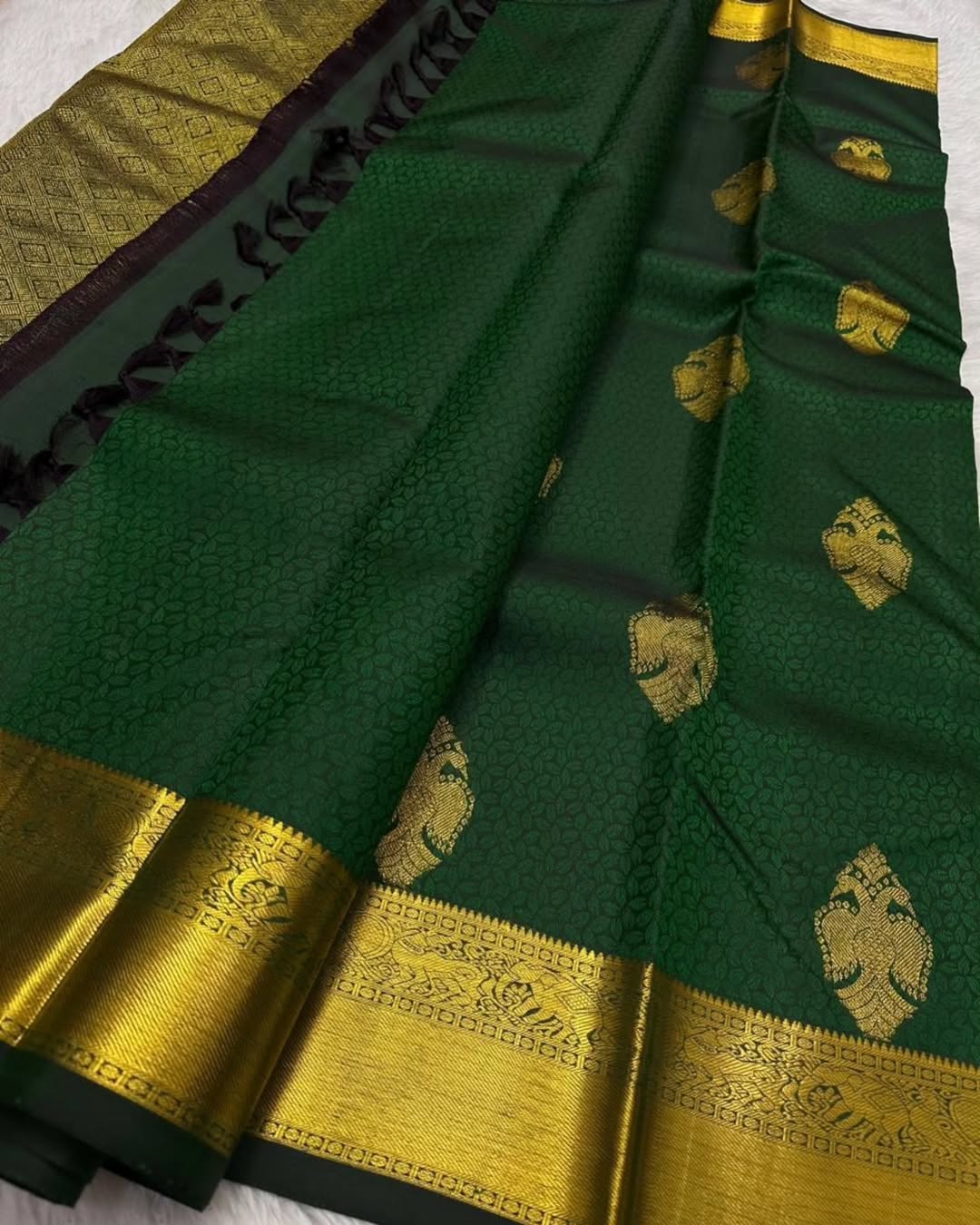 Banarasi Soft Silk Saree Colour 1 with Gold Zari Weaving by DCPL